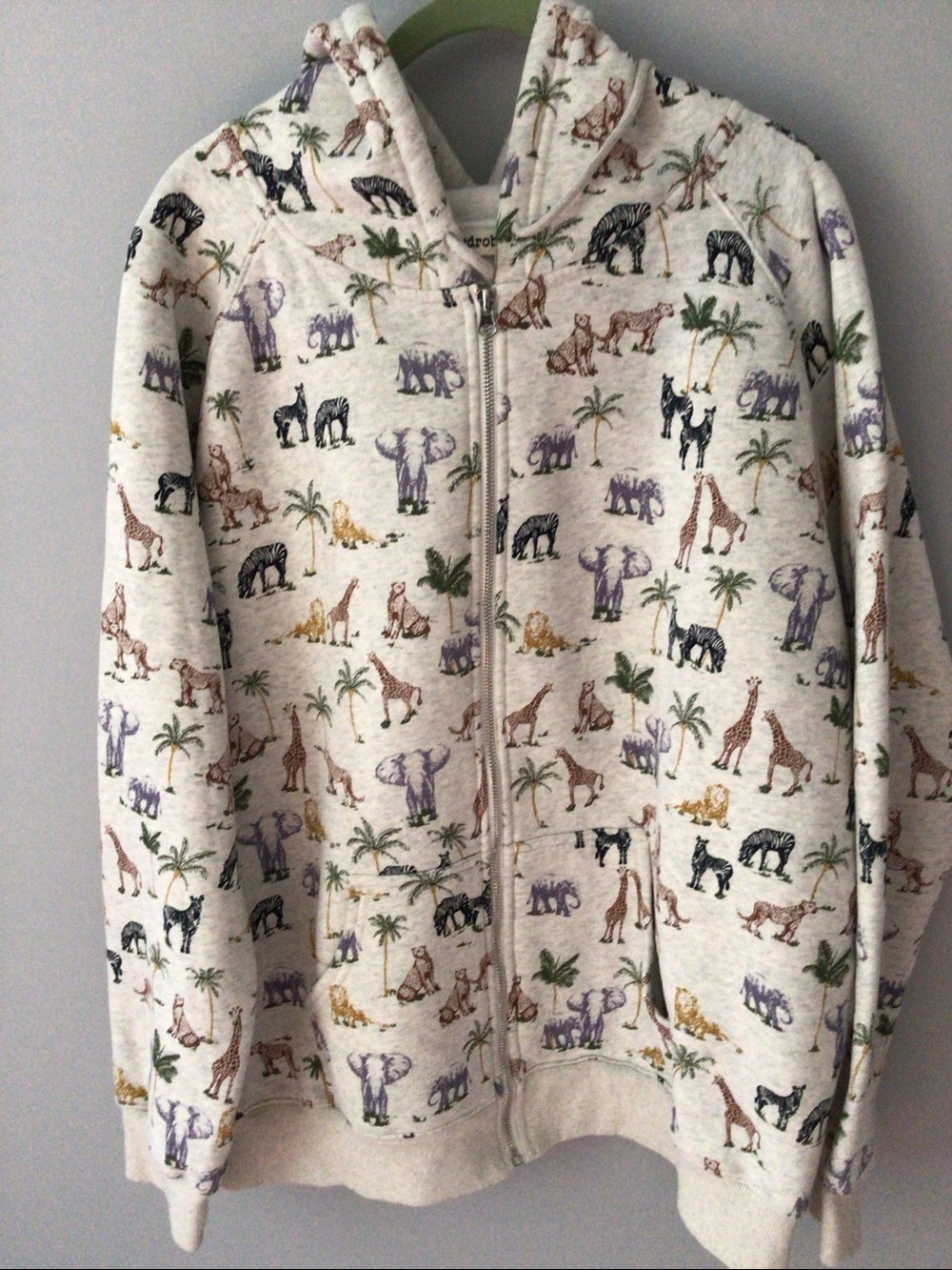 🐲💙 SM Wardrobe Safari Animal Print  Hoodie Sweatshirt XL